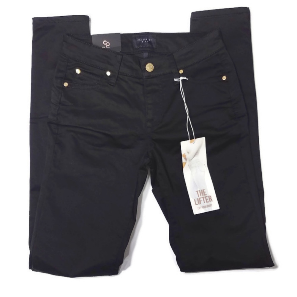 Celebrity Pink Skinny Jeans Black Lifter 0 24 NEW